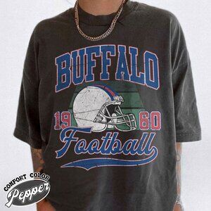 Buffalo Football Old School Look Comfort Colors T-Shirt 91
